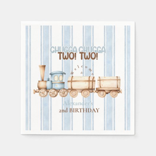  Blue Train 2e verjaardag Servet (Voorkant)