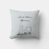 Blue Train Baby Keepaardpiloot Kussen (Voorkant)