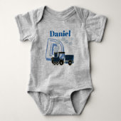 Blue Train Design Gepersonaliseerde Baby Grow Romper (Voorkant)