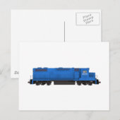 Blue Train Engine: Briefkaart (Voorkant / Achterkant)