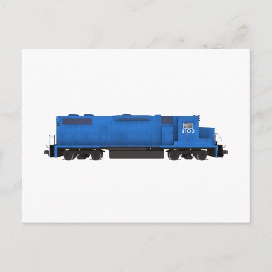 Blue Train Engine: Briefkaart (Voorkant)