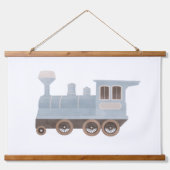 Blue Train Kinder Room Decor Hangend Wandkleed (Voorkant)