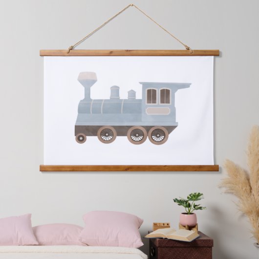 Blue Train Kinder Room Decor Hangend Wandkleed (Slaapkamer)
