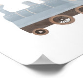 Blue Train Kinder Room Decor Poster (Hoek)