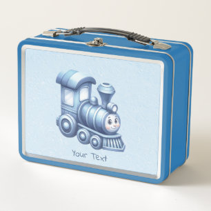 Blue Train Metal Lunchbox