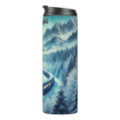 Blue Train Misty Mountain Wilderness Thermosbeker (Geroteerd rechts)