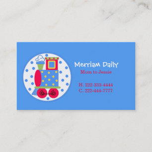 Blue Train Mmammie Play Date Card Contactkaartje
