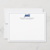 Blue Train Nursery Note Card Notitiekaartje (Voorkant)