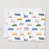 Blue Train Nursery Note Card Notitiekaartje (Achterkant)