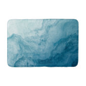 Blue Tranquil Ocean Waves Natuur Abstracte kunst Badmat (Voorkant)