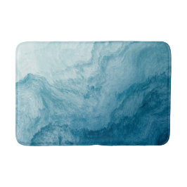 Blue Tranquil Ocean Waves Natuur Abstracte kunst Badmat
