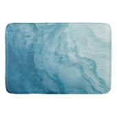 Blue Tranquil Ocean Waves Natuur Abstracte kunst Badmat (Voorkant)