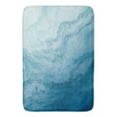 Blue Tranquil Ocean Waves Natuur Abstracte kunst Badmat (Voorkant Verticaal)