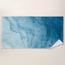 Blue Tranquil Ocean Waves Natuur Abstracte kunst