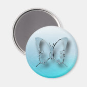 Blue Translucent Butterfly-koelkast Magnet (Voorkant / Achterkant)
