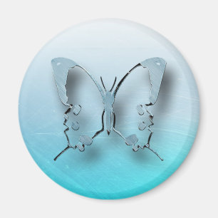 Blue Translucent Butterfly-koelkast Magnet
