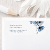 Blue Transparent Fine Art Flowers  Etiket (Insitu)