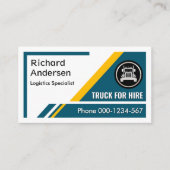 Blue Trapezium Layers Transport Visitekaartje (Voorkant)