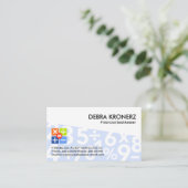 Blue Trapezium Wiskunde Nummers Boekhouder Visitekaartje (Staand voorkant)