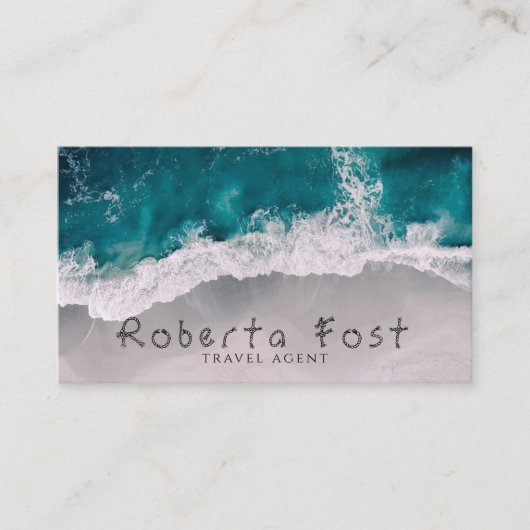 Blue Travel Agent Visitekaartje (Voorkant)