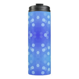 Blue travel mug with a black lid  thermosbeker