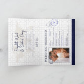 Blue Travel Passport Bestemming Bruiloft (Binnen)