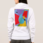 Blue Treble Clef Abstract Women’s Hoodie (Achterkant)