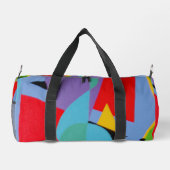 Blue Treble Clef Modern Duffel Bag Plunjezak (Achterkant)