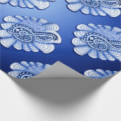 Blue Treble Clef Music Art Cadeaupapier (Hoek)