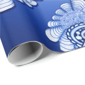 Blue Treble Clef Music Art Cadeaupapier (Rol Hoek)