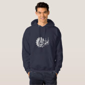 Blue Treble Clef; Muzieknoten Hoodie (Voorkant volledig)