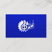Blue Treble Clef; Muzieknoten Visitekaartje (Achterkant)