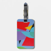 Blue Treble Clef Rhythm Luggage Tag Bagagelabel (Achterkant verticaal)