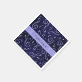 Blue Treble Clefs Stylish personalize Napkins Servet (Hoek)