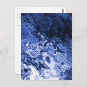 Blue Tree Abstract Briefkaart (Voorkant / Achterkant)