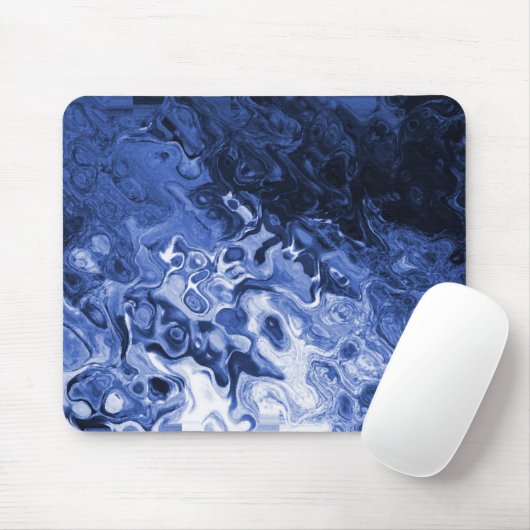 Blue Tree Abstract Muismat (Met muis)