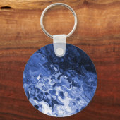 Blue Tree Abstract Sleutelhanger (Voorkant)