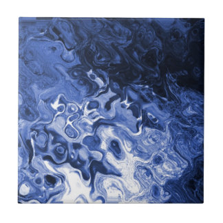 Blue Tree Abstract Tegeltje