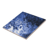 Blue Tree Abstract Tegeltje (Zijkant)