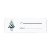Blue Tree Christmas  Etiket (Voorkant)