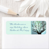 Blue Tree Lights Return-adres Etiket (Insitu)