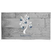 Blue Tree of Hearts Personalized Pillow Hoesje Kussensloop (Voorkant-Links)