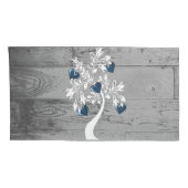 Blue Tree of Hearts Personalized Pillow Hoesje Kussensloop (Achterkant-Rechts)