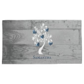 Blue Tree of Hearts Personalized Pillow Hoesje Kussensloop (Voorkant-Rechts)