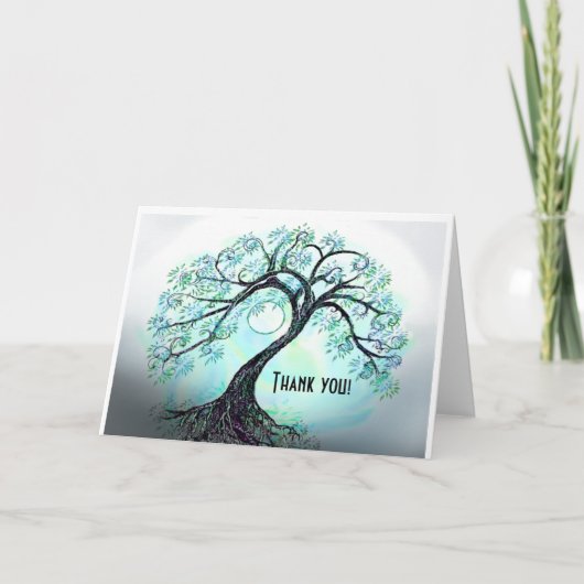 Blue Tree of Life - Een bedankkaartje Bedankkaart (Voorkant)