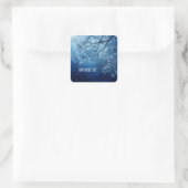 Blue Tree Twin Moederdag Vierkante Sticker (Tas)