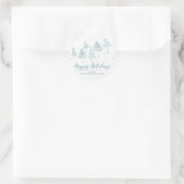 Blue Treers-Kerst sticker (Tas)