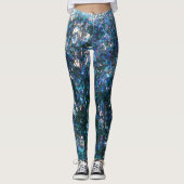 Blue Trees Abstracte kunst Leggings (Voorkant)