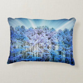 Blue Trees Decoratief Kussen