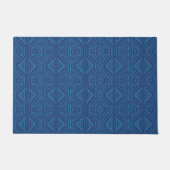 Blue Trellis Modern Stripe Squares en Diamanten Deurmat (Voorkant)